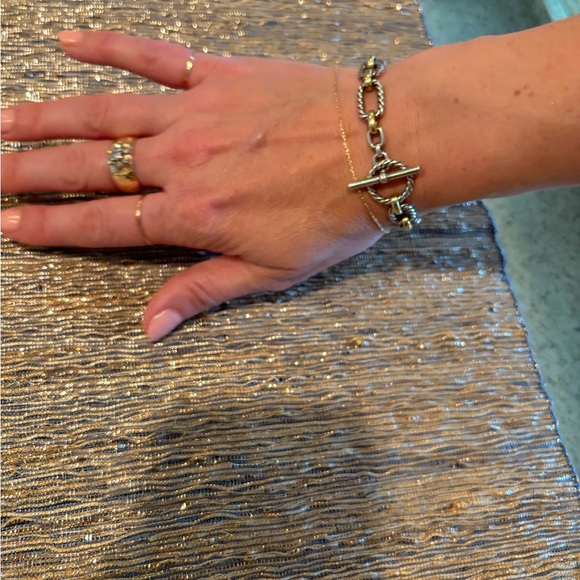 David Yurman Jewelry - David Yurman, small cm, small bracelet, silver & gold.